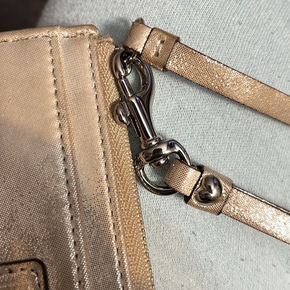Coach Silvery Champagne Wristlet Wallet - Picture 7 of 8